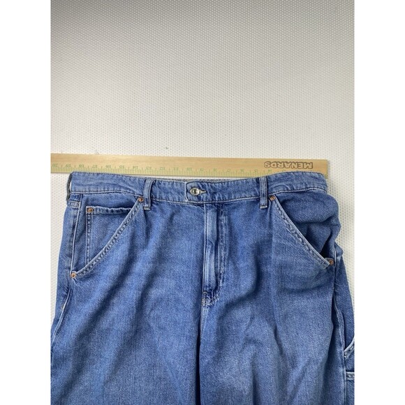 Forever 21 + Extra Wide Leg Carpenter Baggy Denim Grunge Skater Jeans 12 Plus - Picture 15 of 15
